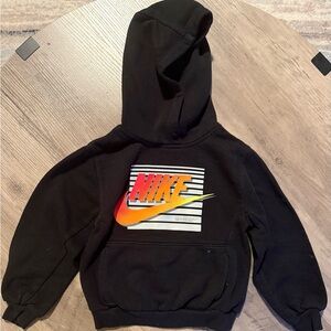Nike Kids Black Hoodie with Gradient Swoosh. Size 3-4.